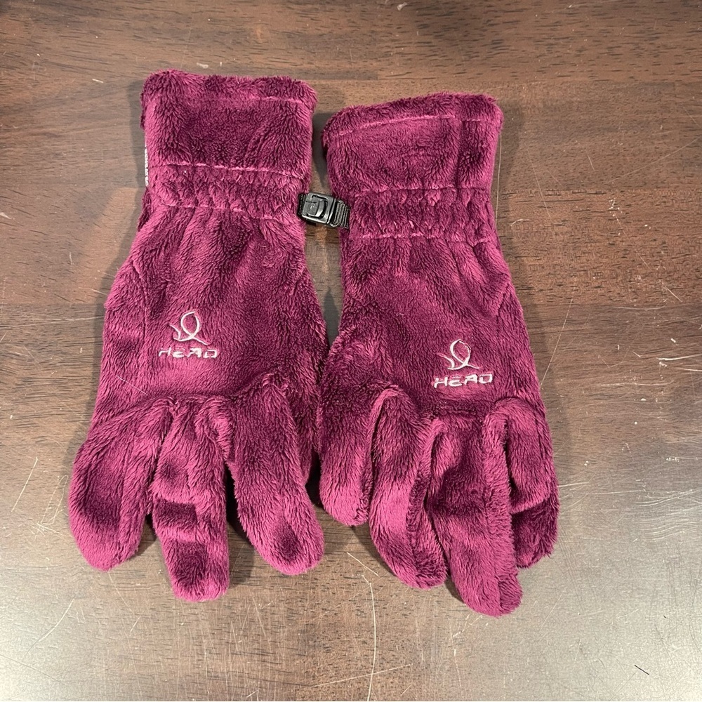 Head Maroon Fleece Gloves women’s small